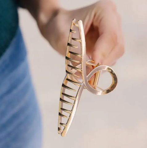 Gold Swirl Hair Clip