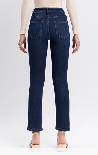 VERVET By Flying Monkey Distressed High Rise Slim Straight (Kennedy)