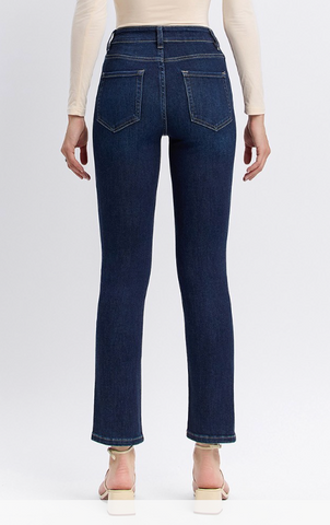 VERVET By Flying Monkey Distressed High Rise Slim Straight (Kennedy)