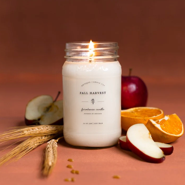 Fall Harvest 16oz Mason Jar Candle