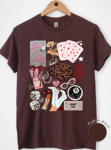 You Make Me Feel Like Dancing Graphic Tee (Russet)