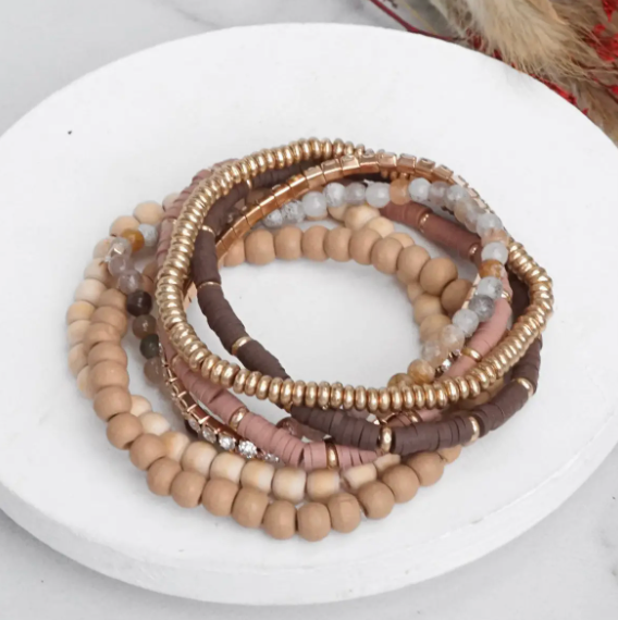 Stack Of Seven Bracelets - Shae