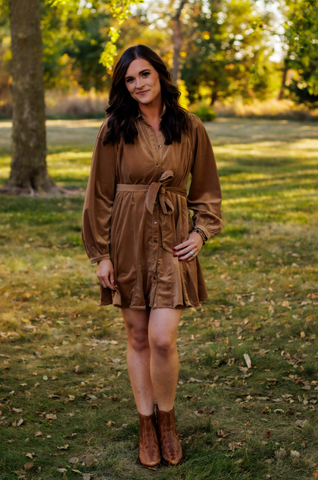 Golden Hour Velvet Dress