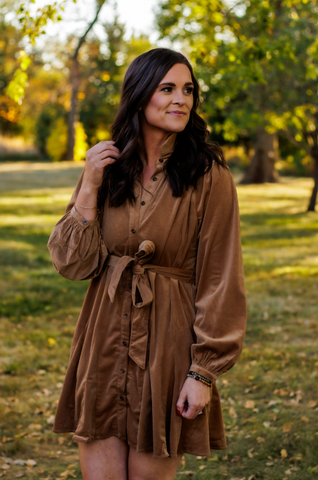 Golden Hour Velvet Dress