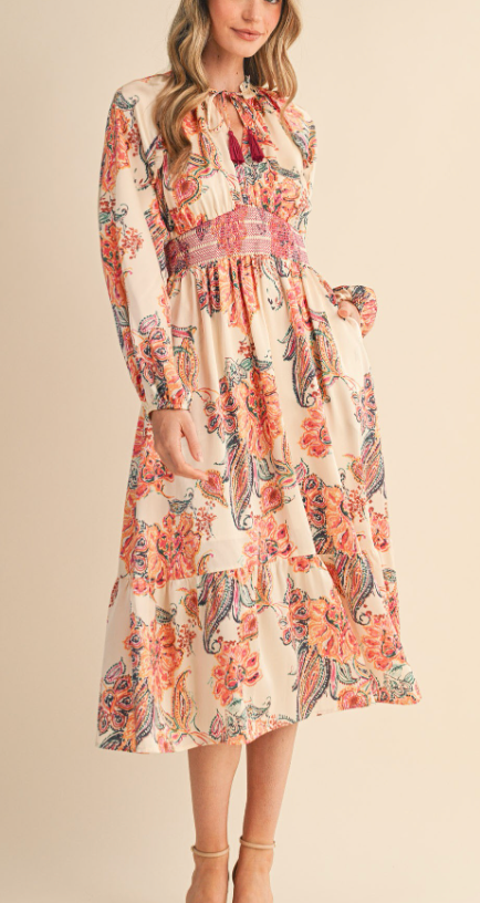 Spring In Her Step Paisley Dress