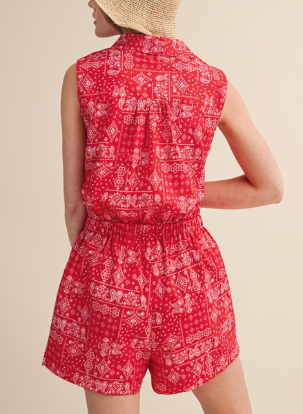 Backyard Bandana Shirt Romper