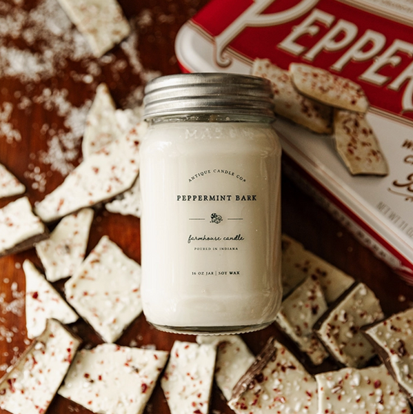 (PRE-ORDER) Peppermint Bark 16oz Mason Jar Candle
