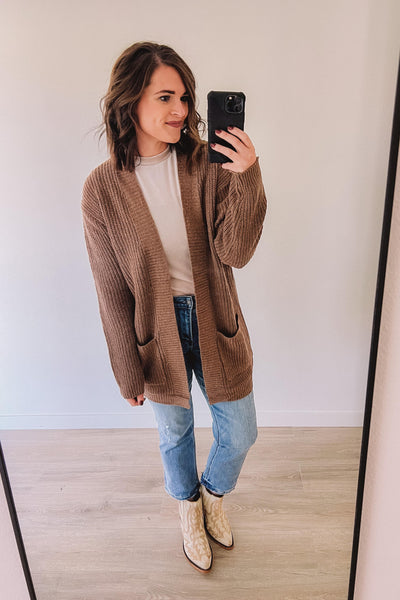 Still Falling For You Cardigan (Cocoa)