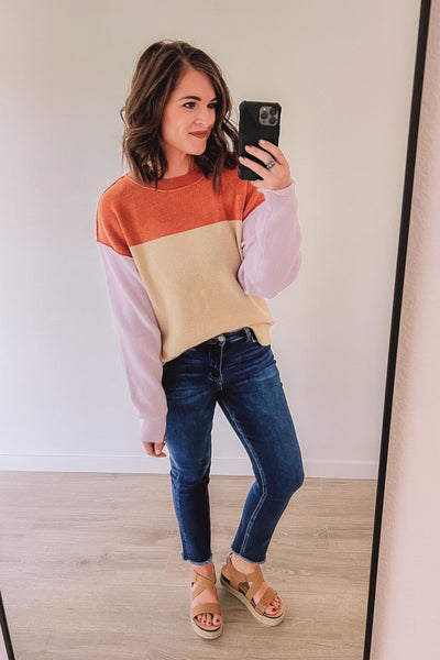 Sweetie Pie Color Block Sweater