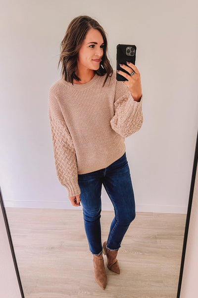 Weaved Together Sweater (Taupe)