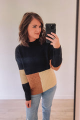 Apple Cider Color Block Sweater