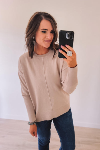 Catch Me Falling Sweater (Stone)