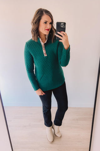 Christmas Eve Quilted Pullover
