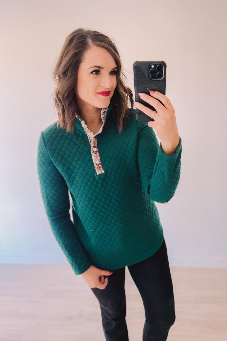 Christmas Eve Quilted Pullover
