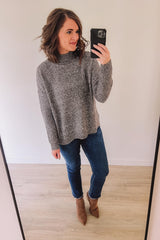 Comfortable Charm Sweater (Charcoal)