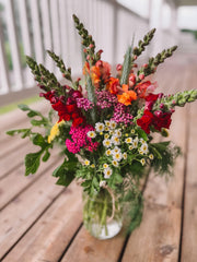 THREE MASON JAR Bouquet  Subscription (During the months of July-September)