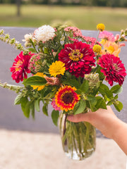 THREE MASON JAR Bouquet  Subscription (During the months of July-September)