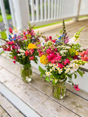 Monthly Subscription (FOUR Arranged Mason Jar Bouquets)