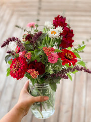 THREE MASON JAR Bouquet  Subscription (During the months of July-September)