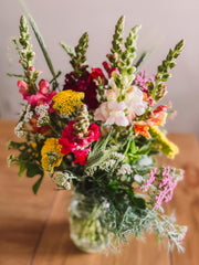 THREE MASON JAR Bouquet  Subscription (During the months of July-September)