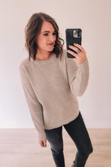 Brunch For Two Waffle Sweater (Heather Mocha)