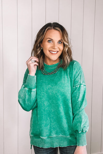 Mineral Wash Pullover (Green)