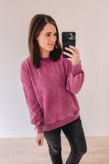 Mineral Wash Pullover (Plum)