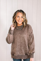 Mineral Wash Pullover (Brown)