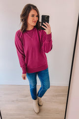 Mood Booster Pullover (Raspberry)