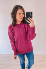 Mood Booster Pullover (Raspberry)