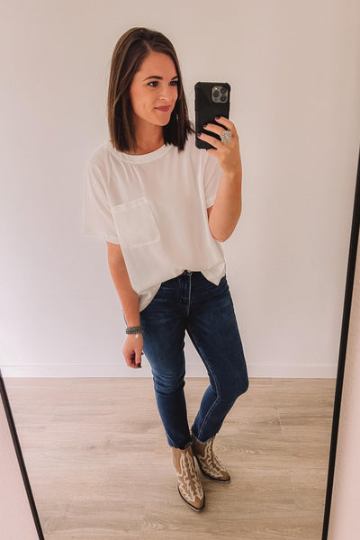 Fancy Pocket Tee (White)