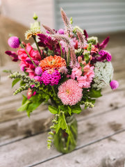 THREE MASON JAR Bouquet  Subscription (During the months of July-September)