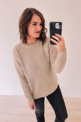Brunch For Two Waffle Sweater (Heather Beige)