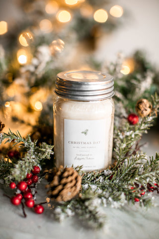 Christmas Day 16oz Mason Jar Candle