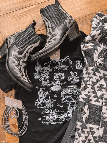 Home On The Range Graphic Tee (Black)