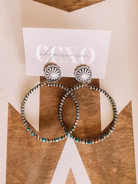 Ranchero Concho Hoop Earrings