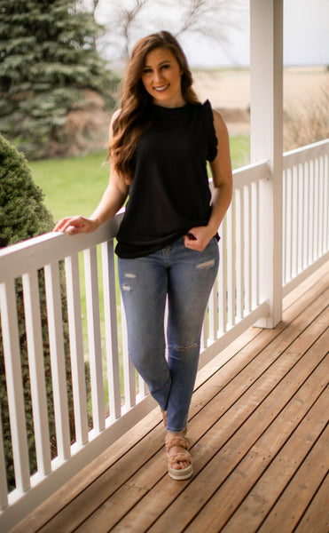 Ribbed Knit Tank (Black)