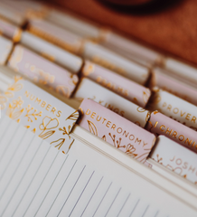 Gold Foil Bible Tabs - Dusty Pink