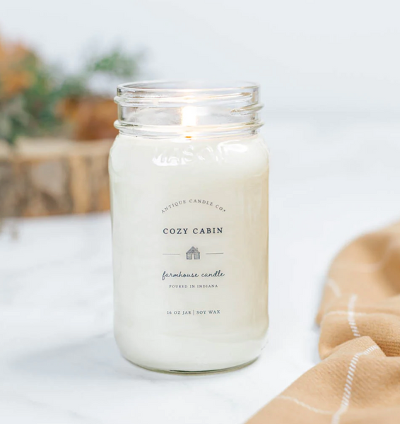 Cozy Cabin 16oz Mason Jar Candle