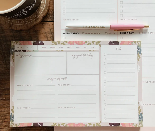 Daily Notepad - Pink Floral – CCXO