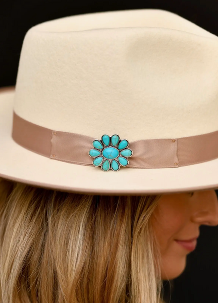 Turquoise Flower Pin