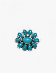 Turquoise Flower Pin