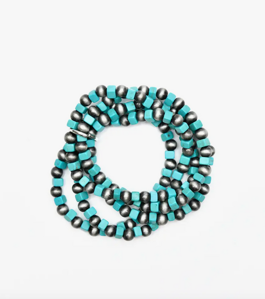 Five Strand Turquoise & Navajo Beaded Bracelet
