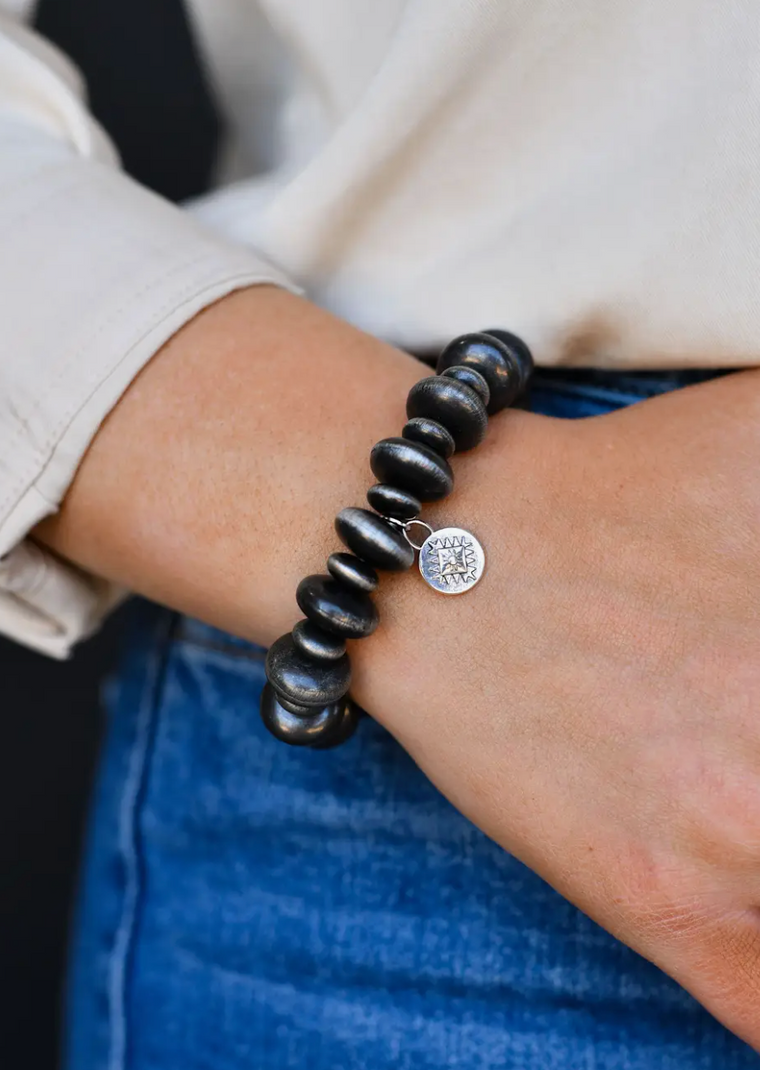 Navajo Pearl Disc Stretch Bracelet