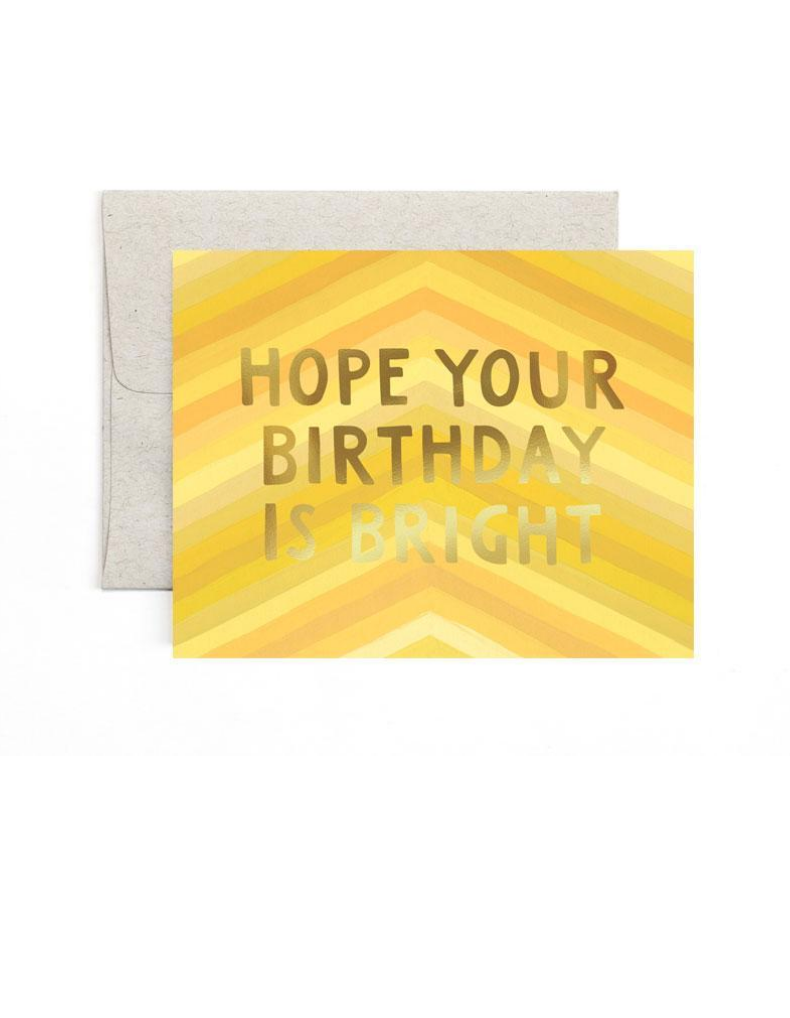 Yellow Birthday Stripe Greeting Card