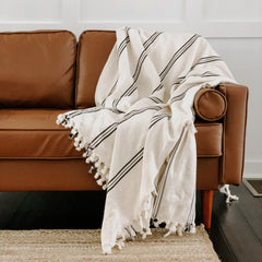 Taylor Three Stripe Throw Blanket