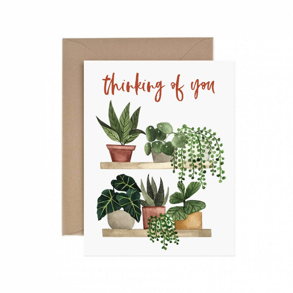 Thinking Of You Plant Shelf Greeting Card