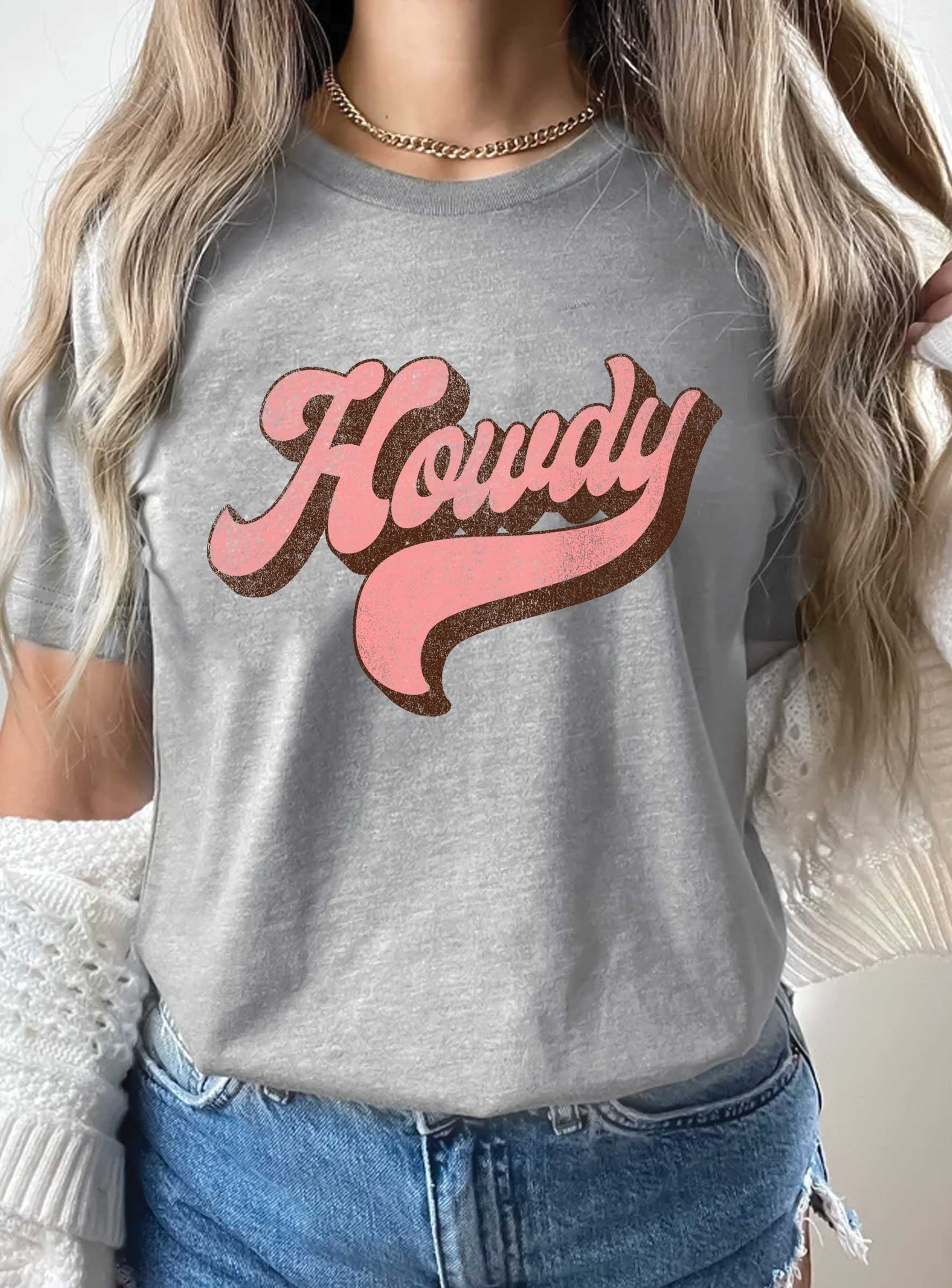 Howdy Graphic Tee (Heather)