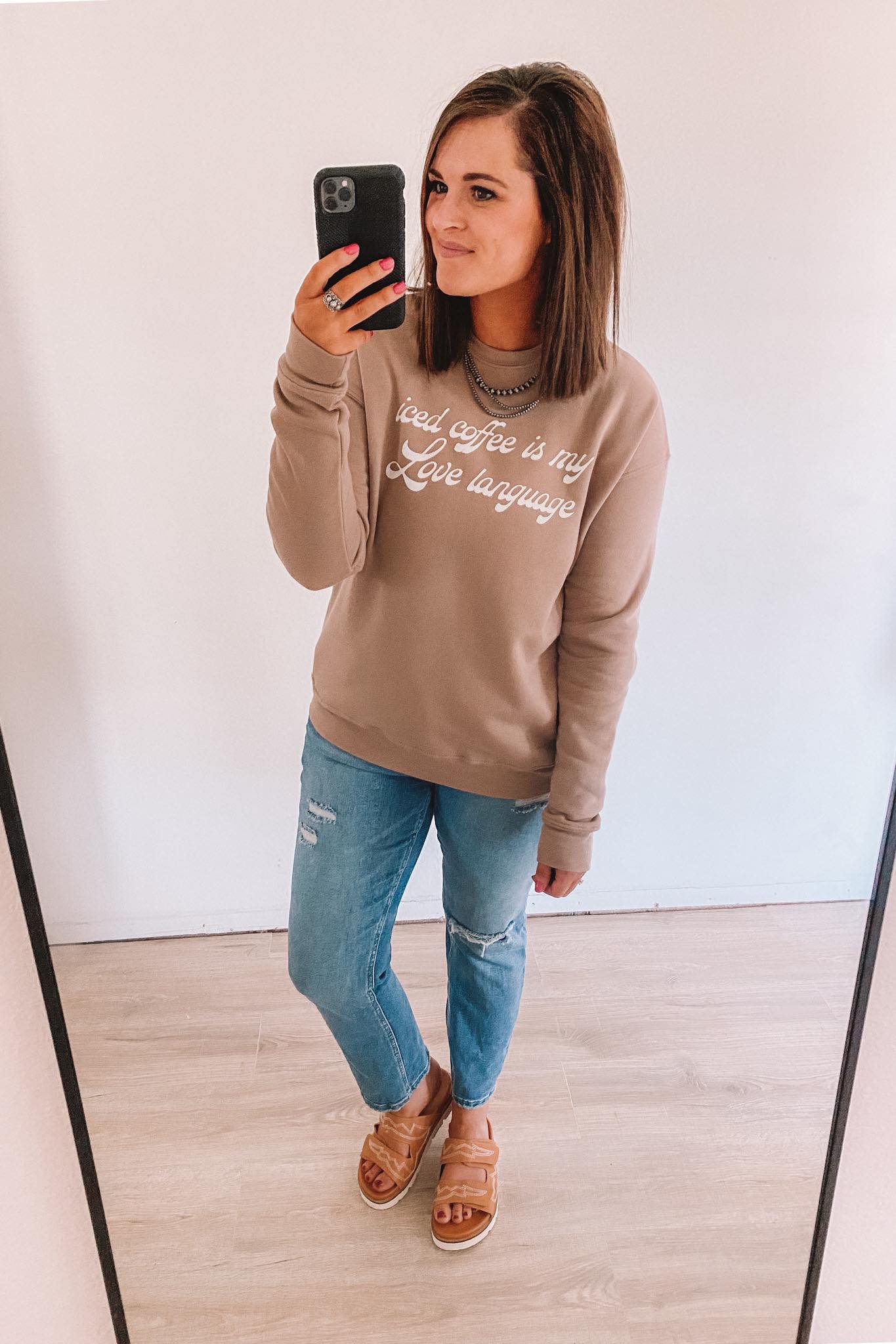 (SALE) Iced Coffee Is My Love Language Graphic Crew
