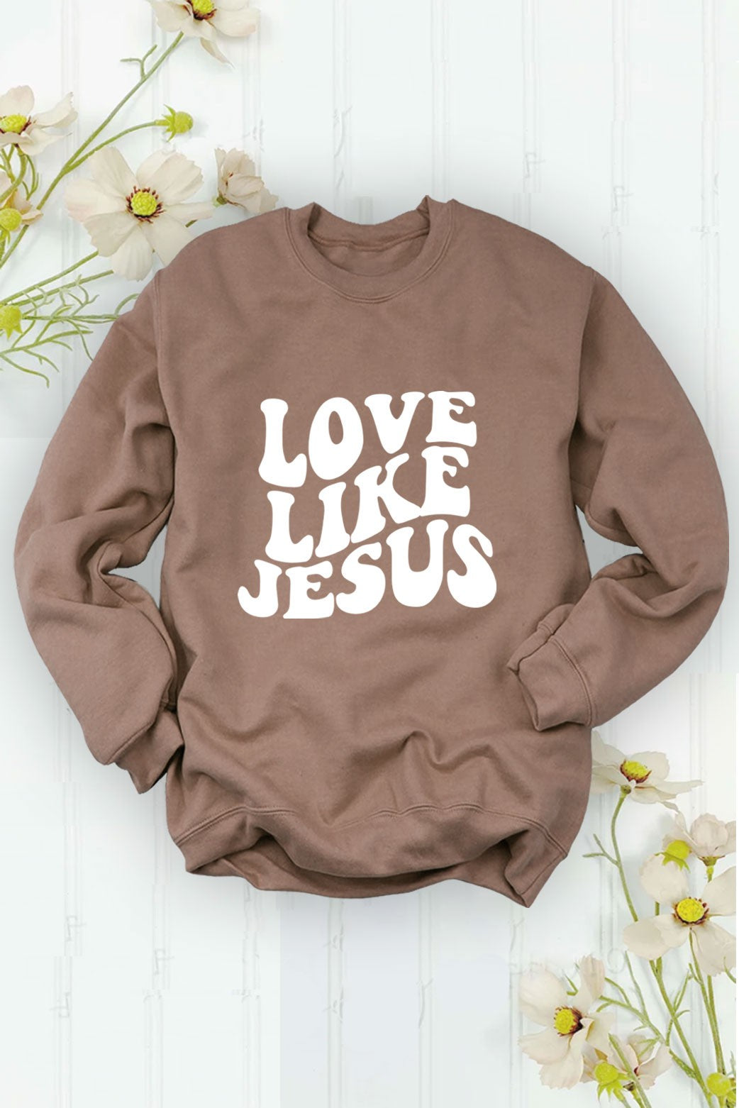 Love Like Jesus Graphic Crew (Latte)